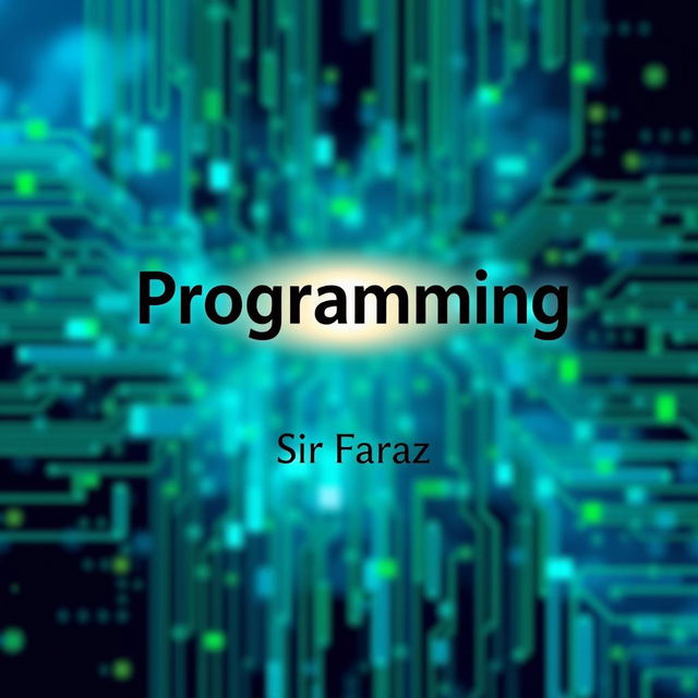 A full-size straight book cover featuring the title "Programming" by Sir Faraz, published in 2025