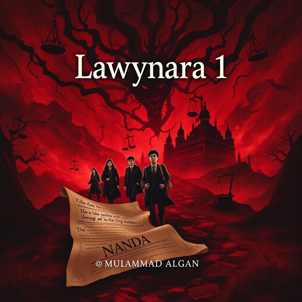 A book cover design titled 'Lawynara 1' by author 'Muhamad Algan'