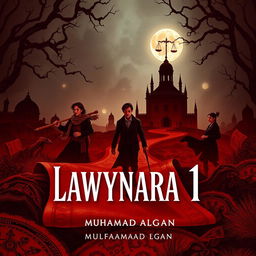 A book cover design titled 'Lawynara 1' by author 'Muhamad Algan'