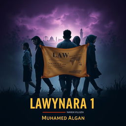 A thought-provoking book cover design for "Lawynara 1" by Muhamad Algan