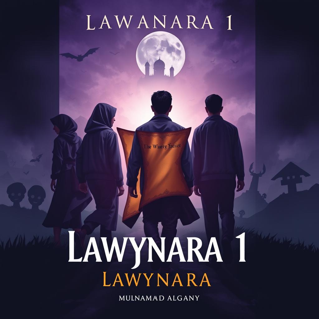A thought-provoking book cover design for "Lawynara 1" by Muhamad Algan