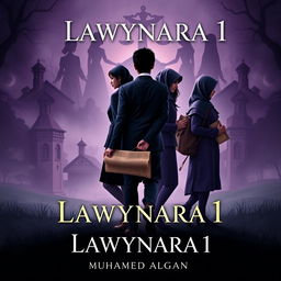 An intricate book cover design featuring the title 'Lawynara 1' by author 'Muhamad Algan'