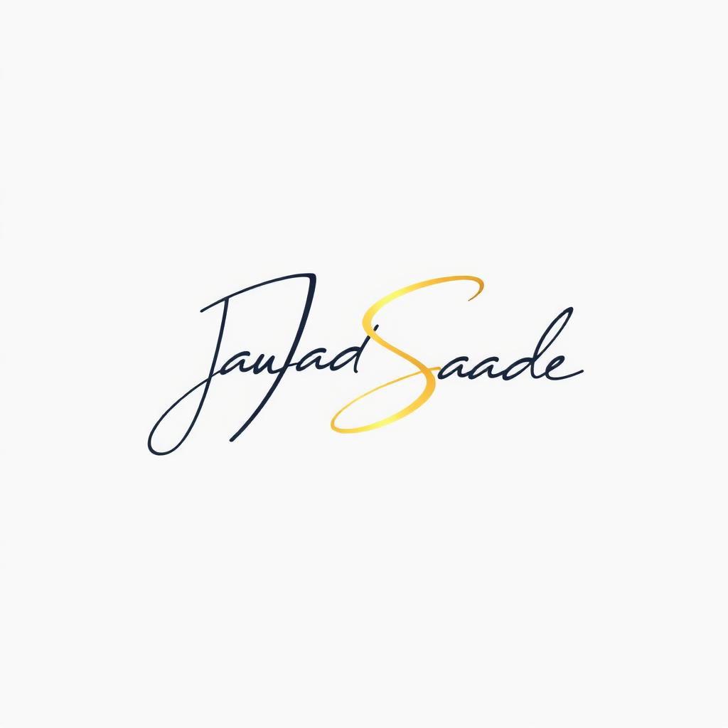 A sleek and modern signature logo featuring the name 'Jawad Saade'