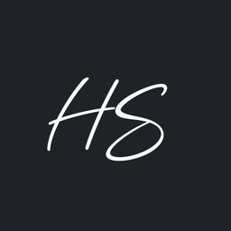 A sleek and modern signature logo featuring the initials 'HS'