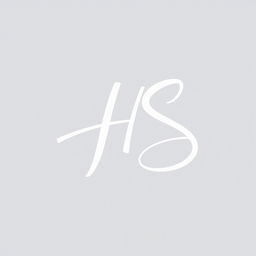 A sleek and modern signature logo featuring the initials 'HS'