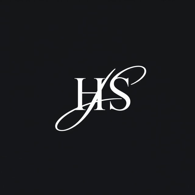 A sleek and modern signature logo featuring the initials 'HS'