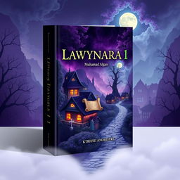 A captivating book cover design featuring a vibrant yet eerie village that symbolizes a fair legal system at its core