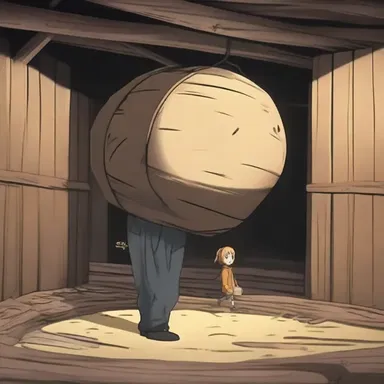 In the anime, the protagonist discovered a mysterious abroach barrel in the hidden attic.