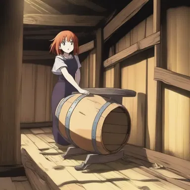 In the anime, the protagonist discovered a mysterious abroach barrel in the hidden attic.