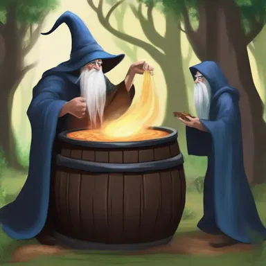 The wizard summoned a magical creature from the abroach cask using his ancient incantations.