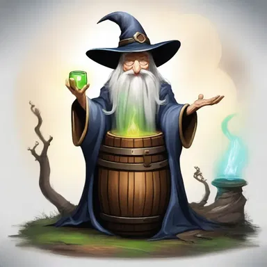 The wizard summoned a magical creature from the abroach cask using his ancient incantations.