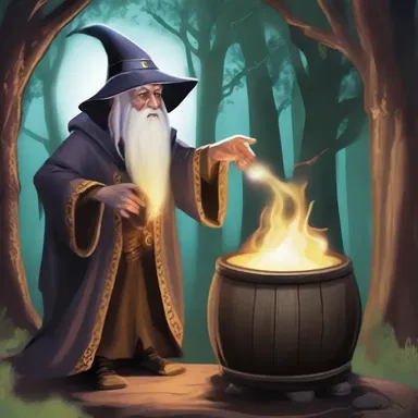 The wizard summoned a magical creature from the abroach cask using his ancient incantations.