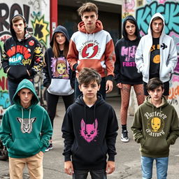 A fashionable collection of hoodies featuring exciting and creative designs
