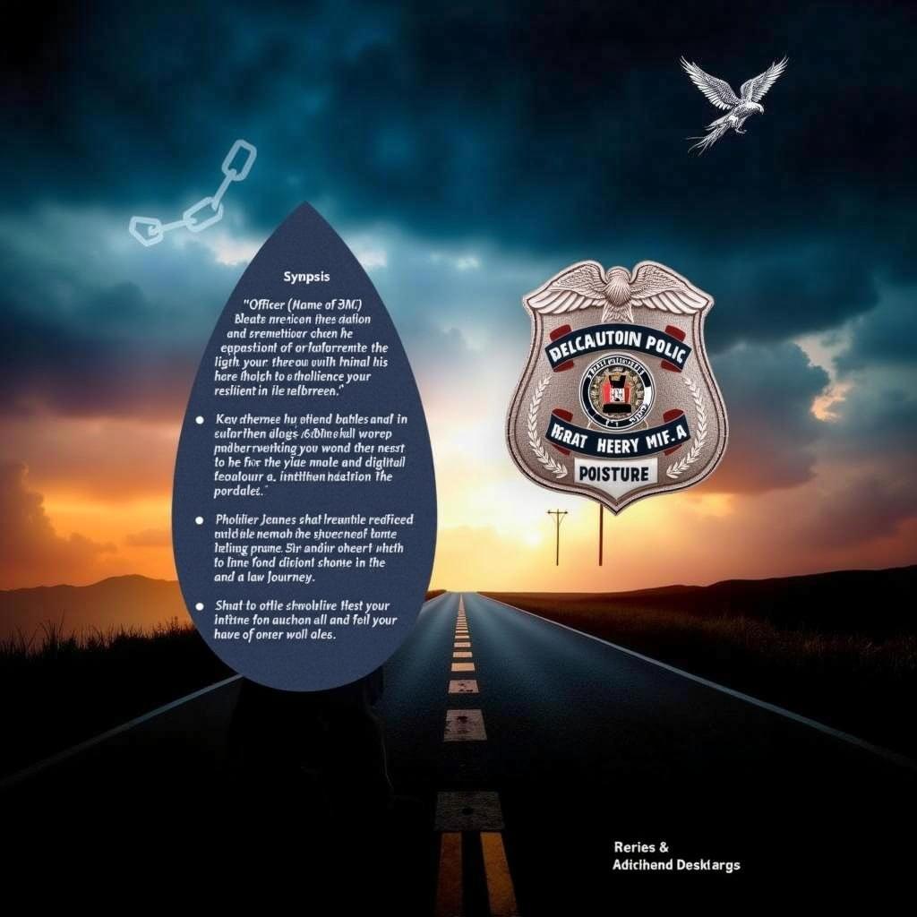 Back cover design for the book 'Bottle and the Badge: A Police Officer's Redemption Story'