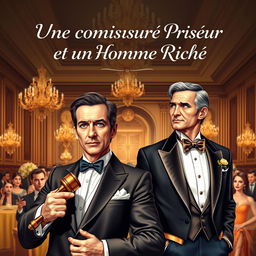 A book cover design featuring a luxurious, opulent setting