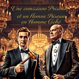 A book cover design featuring a luxurious, opulent setting