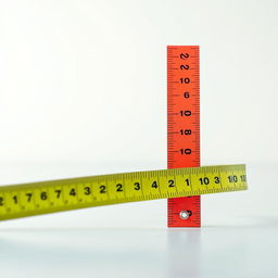 A visually striking representation of a measuring tape stretched out, displaying a length of 1000cm next to a height of 50cm