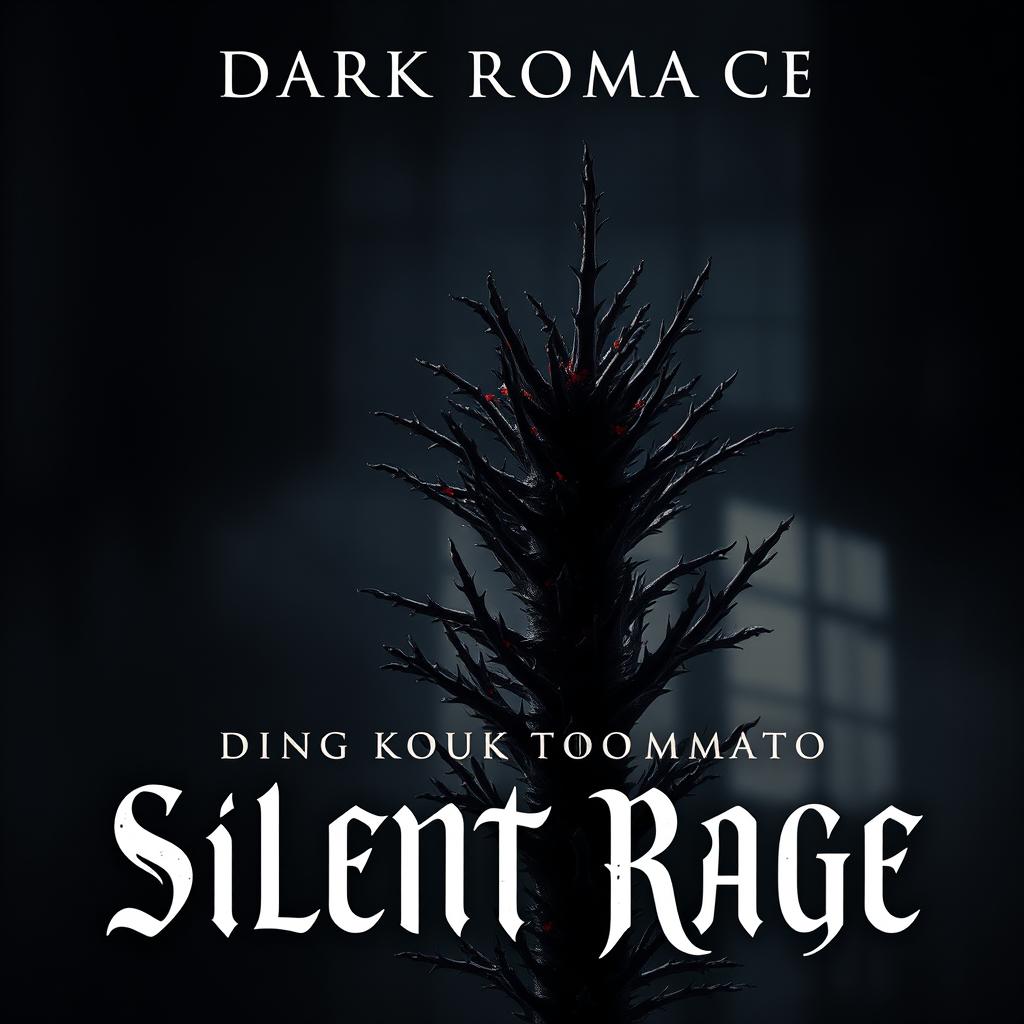 A dark romance book cover featuring an ominous and moody atmosphere that embodies silent rage