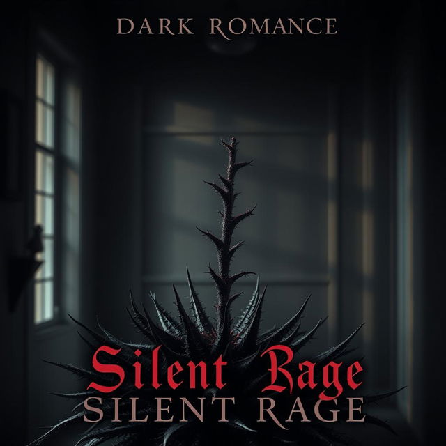 A dark romance book cover featuring an ominous and moody atmosphere that embodies silent rage