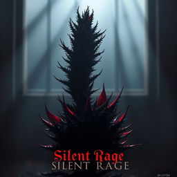 A dark romance book cover featuring an ominous and moody atmosphere that embodies silent rage