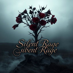 A dark romance book cover that symbolizes silent rage through a hauntingly beautiful plant