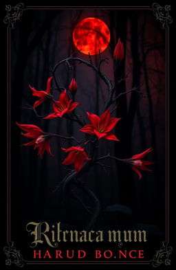 A dark romance book cover featuring a twisted, menacing plant with sharp thorns and exotic, fiery flowers that emanate a sense of silent rage