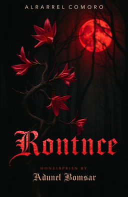 A dark romance book cover featuring a twisted, menacing plant with sharp thorns and exotic, fiery flowers that emanate a sense of silent rage