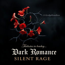 A captivating dark romance book cover featuring a twisted plant with sharp thorns, embodying the essence of silent rage