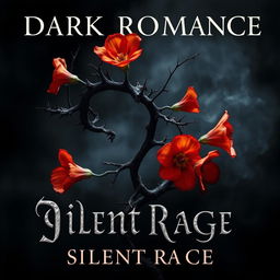 A captivating dark romance book cover featuring a twisted plant with sharp thorns, embodying the essence of silent rage