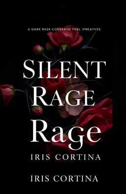 A minimalist book cover design for a dark romance novel titled 'Silent Rage' by Iris Cortina