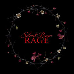 A minimalist book cover design for the dark romance novel titled 'Silent Rage'