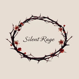A minimalist book cover design for the dark romance novel titled 'Silent Rage'