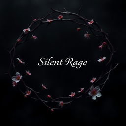 A minimalist book cover design for the dark romance novel titled 'Silent Rage'