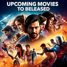 Upcoming movies to be released, showcasing a variety of genres such as action, drama, comedy, and sci-fi