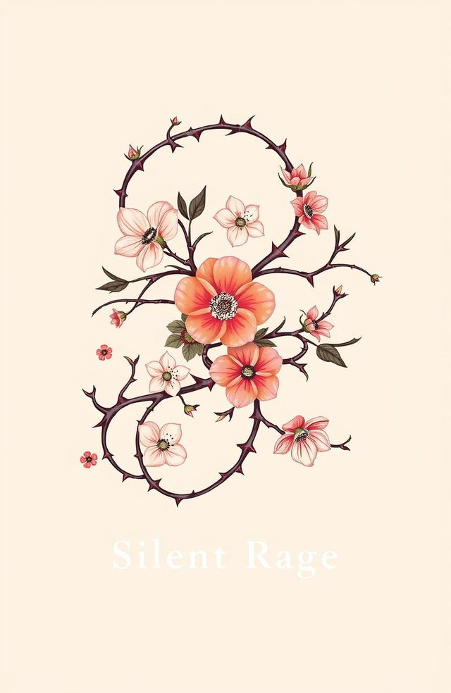 A minimalist book cover for the title 'Silent Rage'