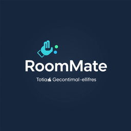 A modern and sleek logo design for 'RoomMate: Total Control at Your Fingertips'