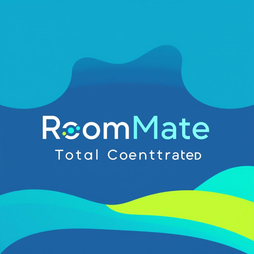 A modern and sleek logo design for 'RoomMate: Total Control at Your Fingertips'