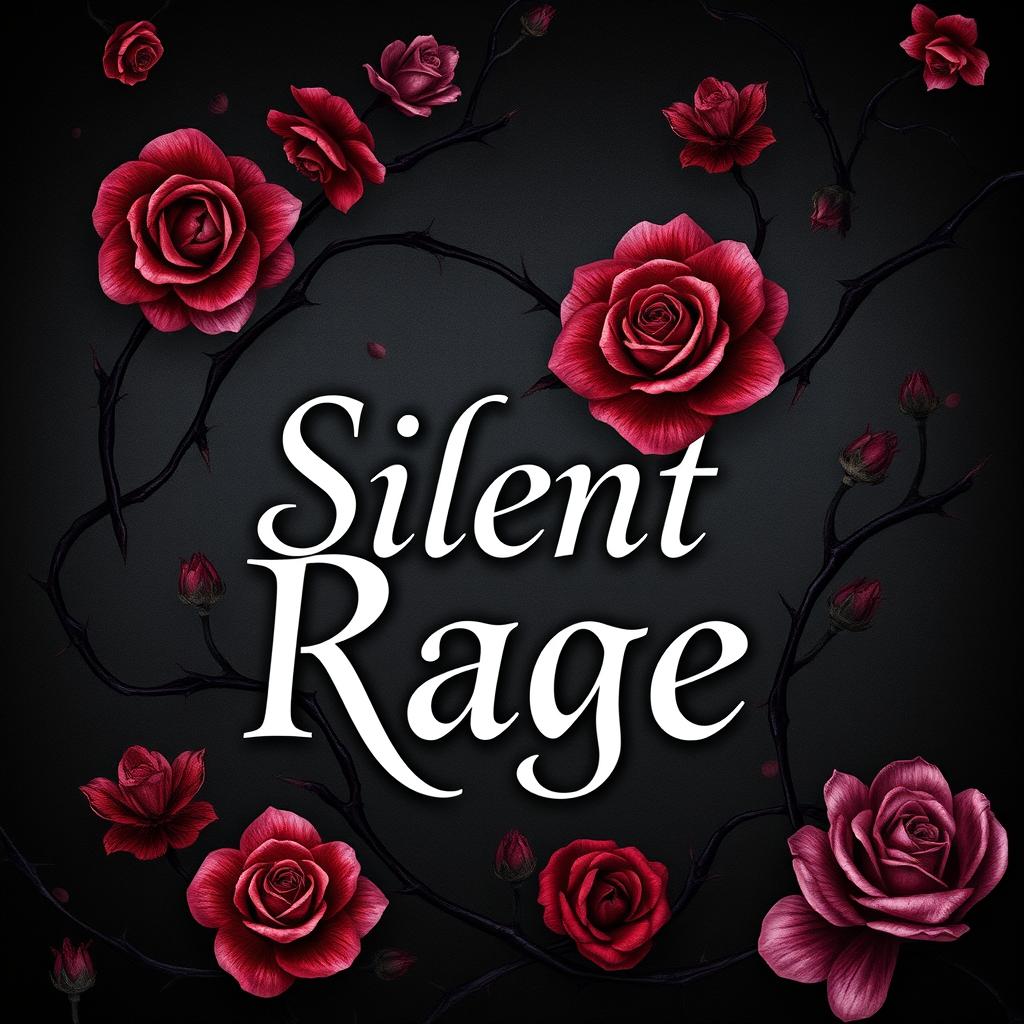 A dark romance book cover for the title 'Silent Rage'