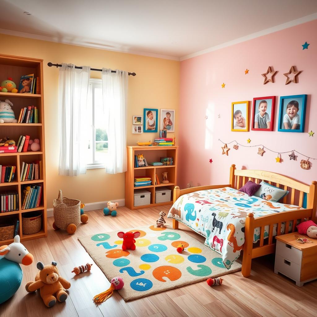 A cozy and inviting children's room designed for comfort and creativity