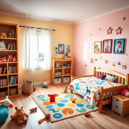 A cozy and inviting children's room designed for comfort and creativity