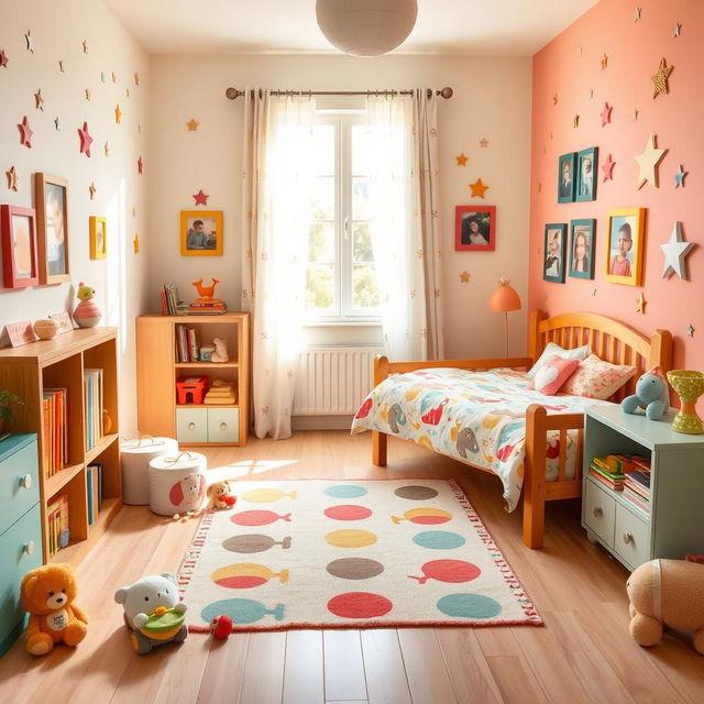 A cozy and inviting children's room designed for comfort and creativity