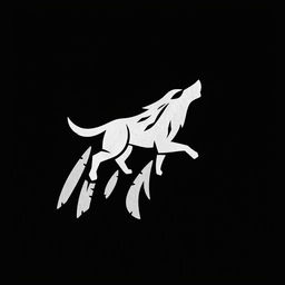 A logo design incorporating the theme of wolf scratch marks, created in a widescreen 16:9 aspect ratio