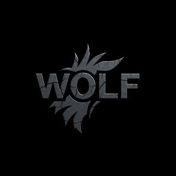 A logo design incorporating the theme of wolf scratch marks, created in a widescreen 16:9 aspect ratio