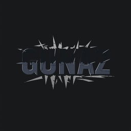 A logo design for 'Gunaz' that incorporates deep, fierce scratch marks, symbolizing strength and resilience