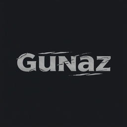 A logo design for 'Gunaz' that incorporates deep, fierce scratch marks, symbolizing strength and resilience