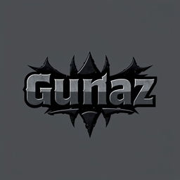 A logo design for 'Gunaz' that incorporates deep, fierce scratch marks, symbolizing strength and resilience