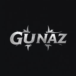 A logo design featuring the name 'Gunaz' that creatively incorporates wolf scratch marks
