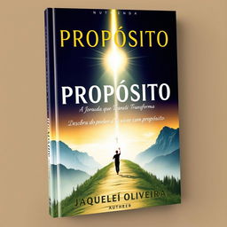 A captivating book cover for a motivational title 'Propósito: A Jornada que Transforma'