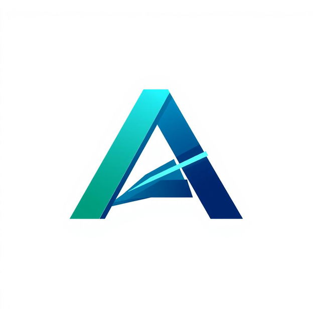 A modern and sleek letter logo design featuring the letter 'A'