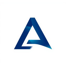 A modern and sleek letter logo design featuring the letter 'A'